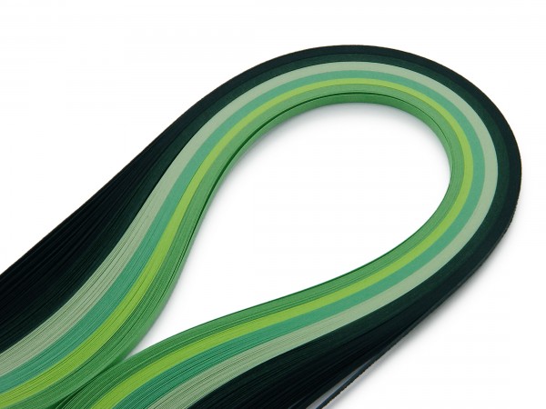 Quilling Papierstreifen Farbmix Grün 120 Stück 390mm lang 3mm breit